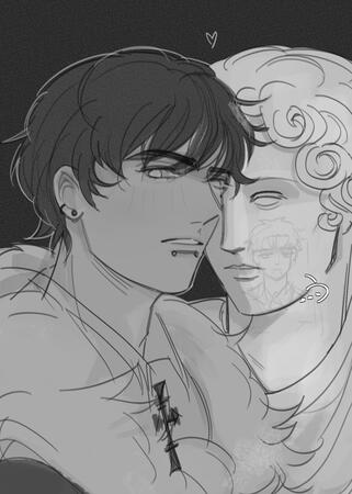 b&w bust